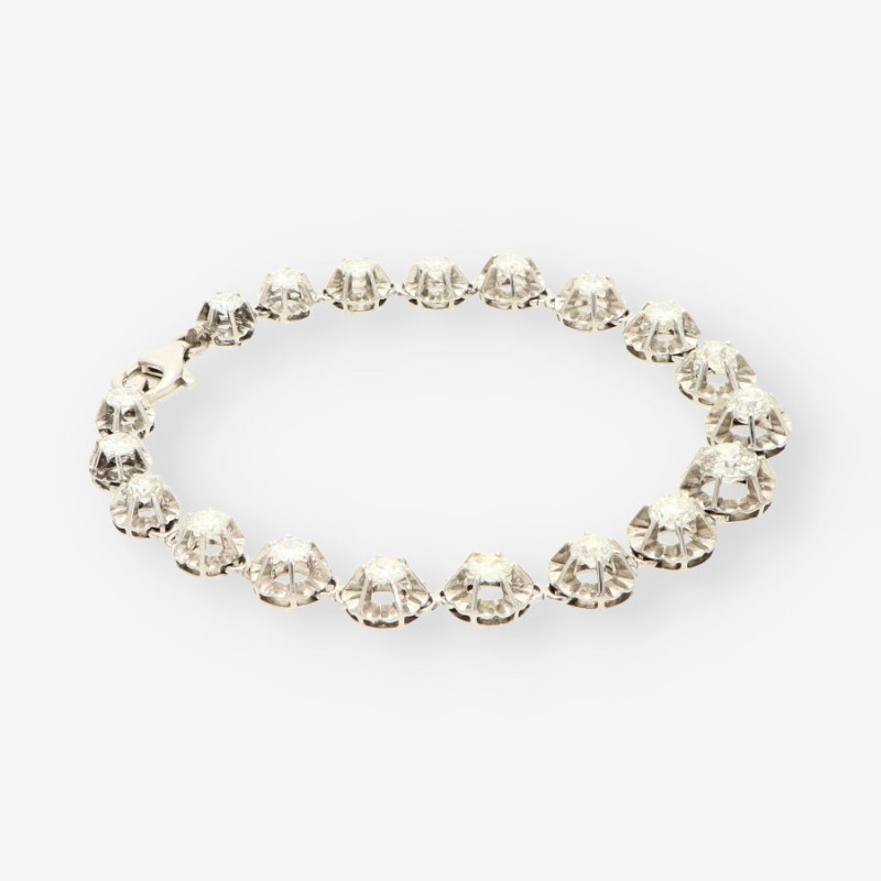Pulsera oro blanco y bri