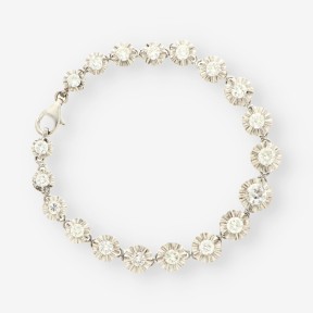 Pulsera oro blanco y bri
