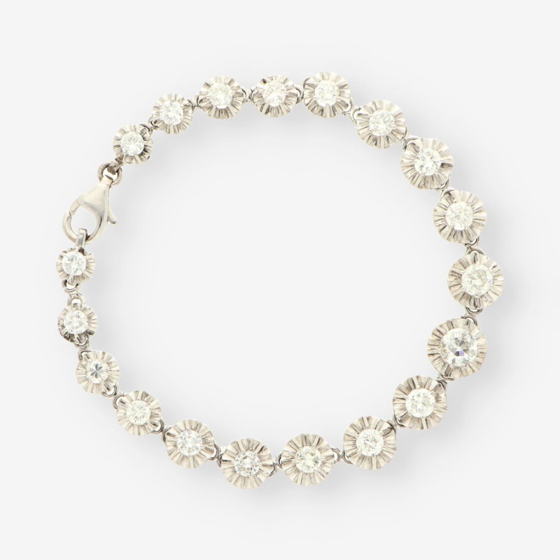 Pulsera oro blanco y bri