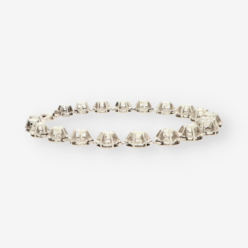 Pulsera oro blanco y bri