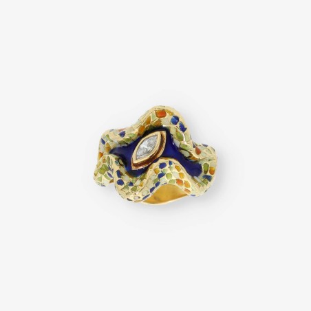 Anillo DalÃ­ en oro 18kt y diamante