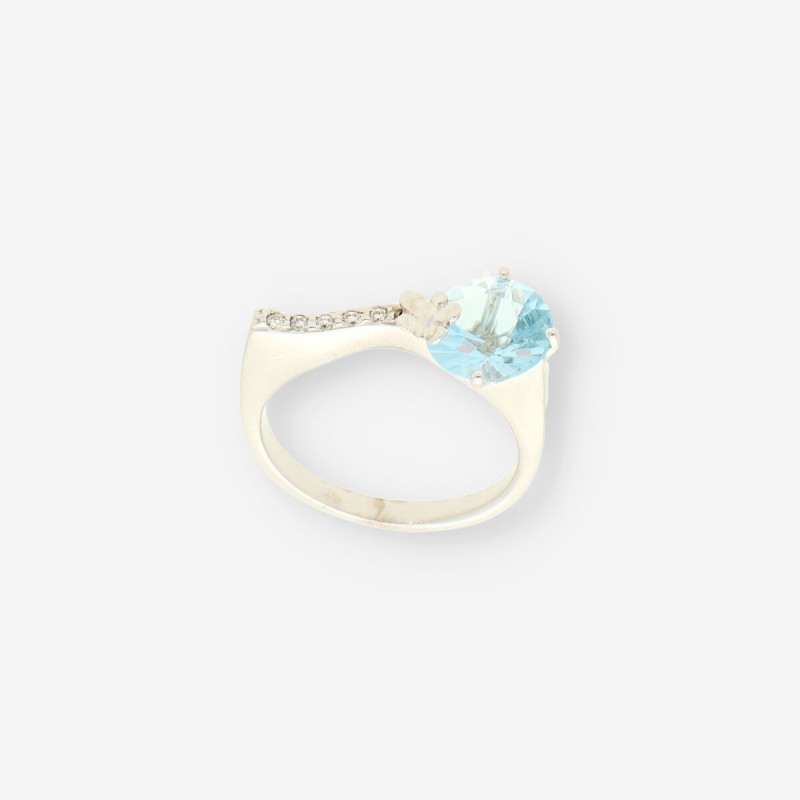 Anillo oro bl. topacio TOUS