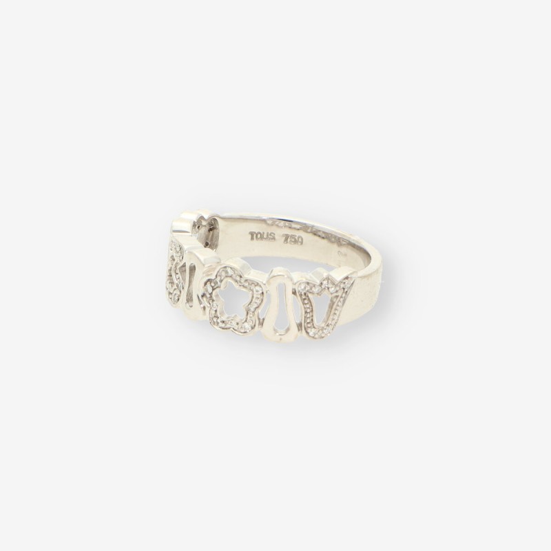 Anillo oro blanco y bri TOUS