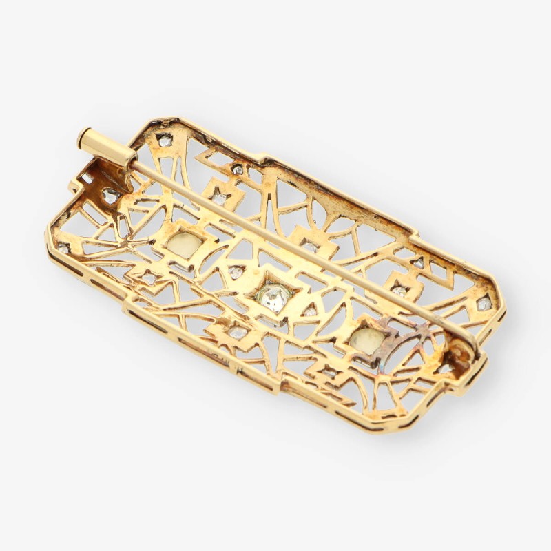 Broche oro blanco y diamantes