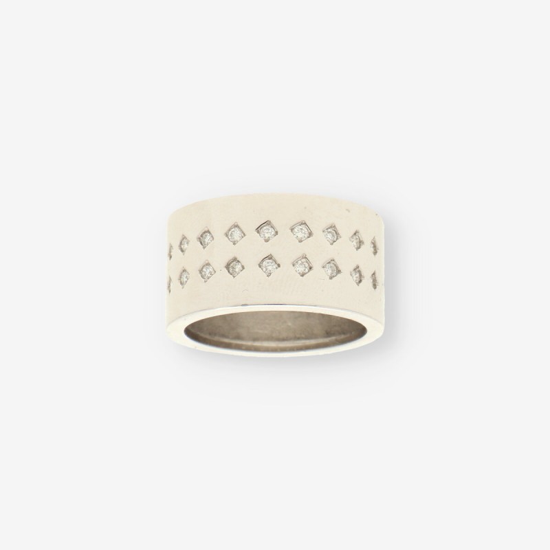 Anillo oro blanco y brillantes