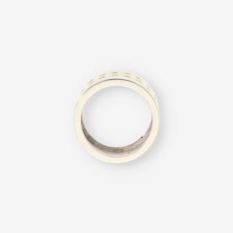 Anillo oro blanco y bri