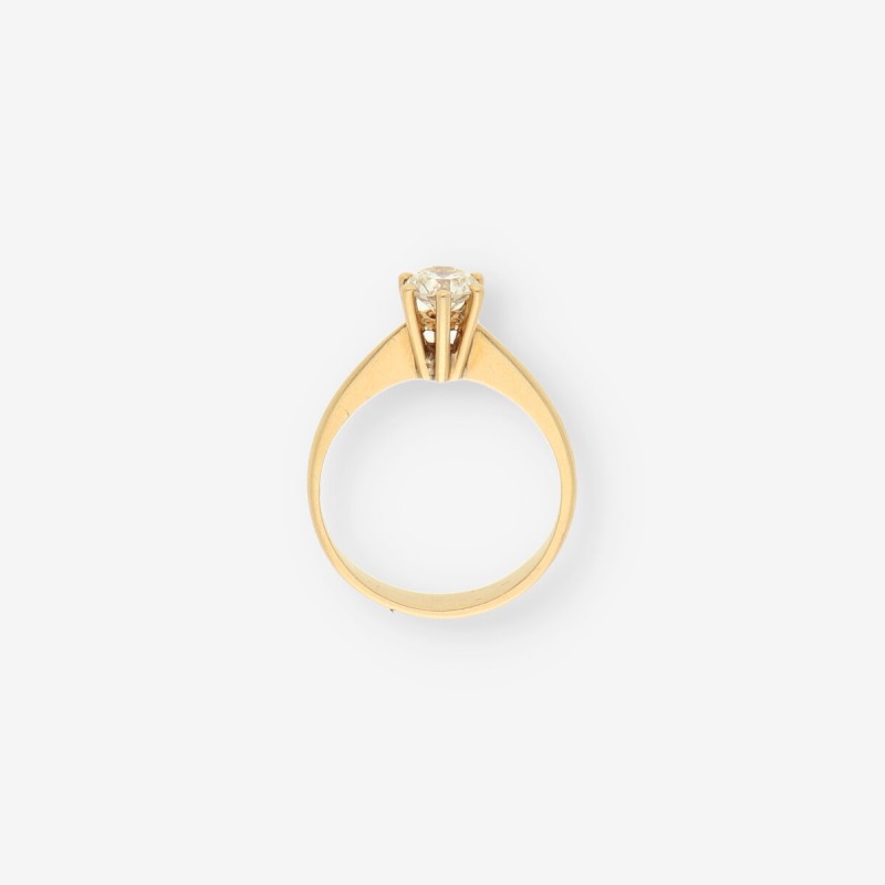 Anillo oro y bri aprox. 0.50 Qt