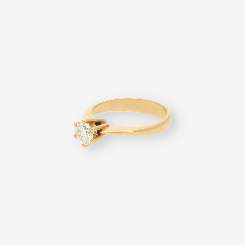 Anillo oro y bri aprox. 0.50 Qt