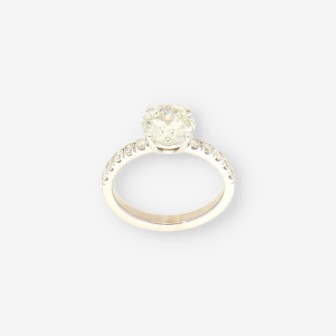 Anillo oro bl.y bri aprox 2,50 Qt. total