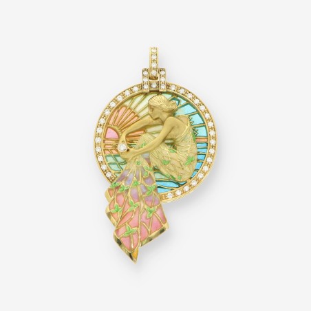 Colgante Hada Modernista oro y brillante