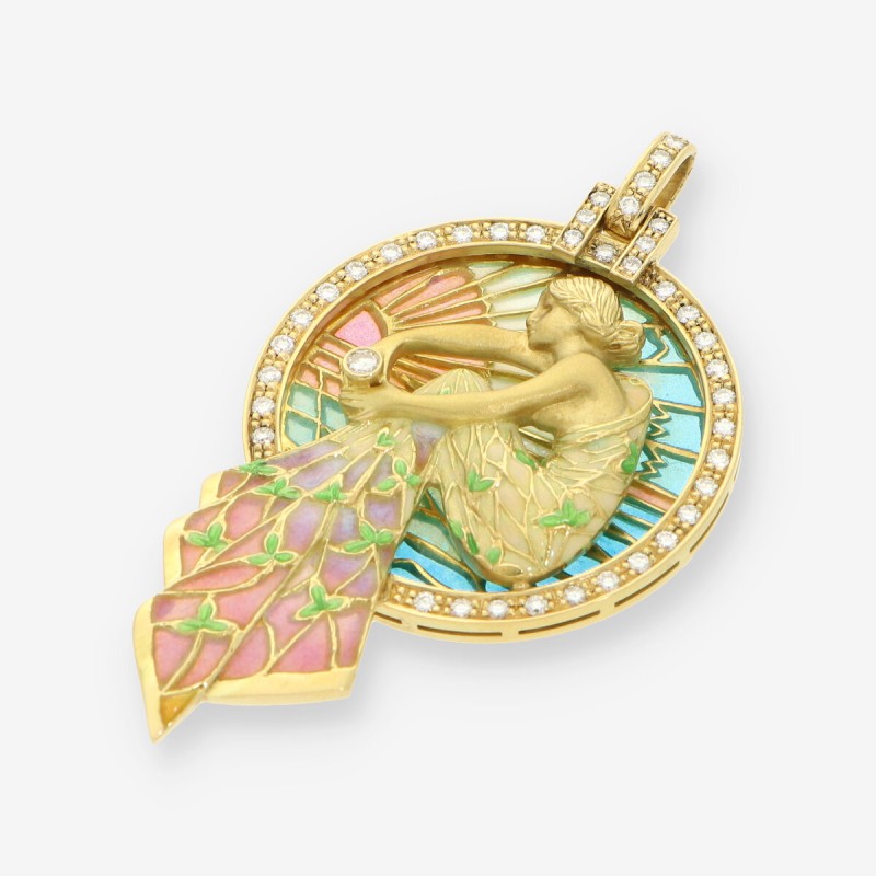 Colgante Hada Modernista oro y brillante