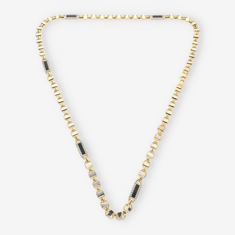 Cadena oro blanco y amarillo  18kt