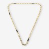 Cadena oro bl./ama. y p. onix