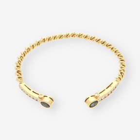 Esclava oro 18kt con zafiro y brillantes