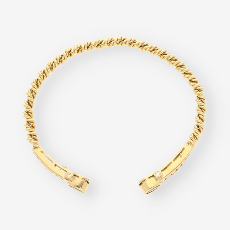 Esclava oro zafiro y brillantes