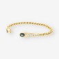 Esclava oro 18kt con zafiro y brillantes