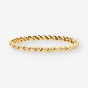 Pulsera oro bl.,oro ama y brillantes