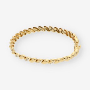 Pulsera oro bicolor 18kt con brillantes