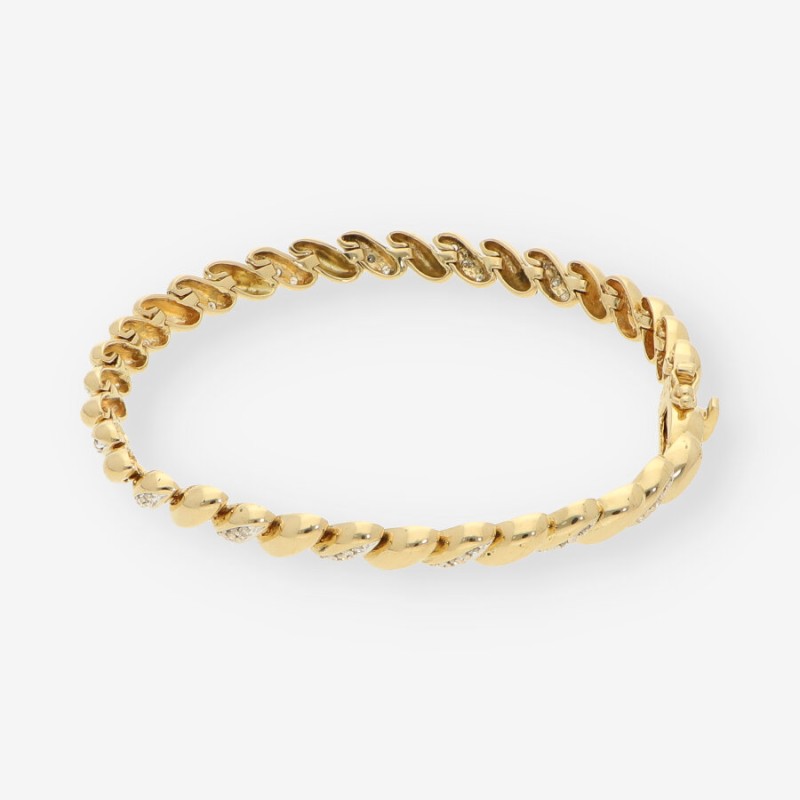 Pulsera oro bl.,oro ama y brillantes