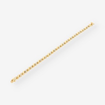Pulsera oro bl.,oro ama y brillantes