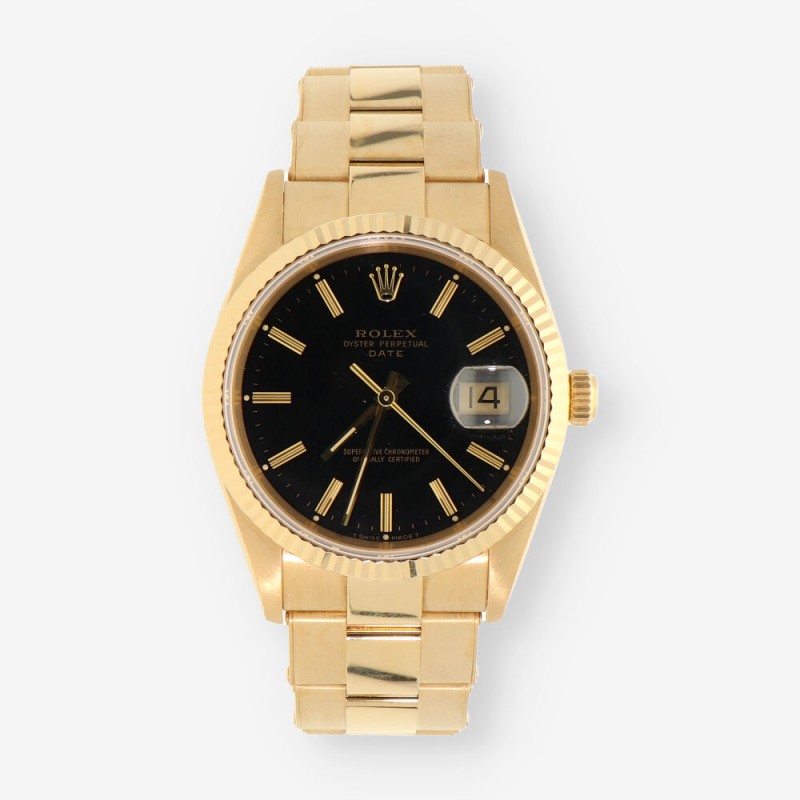 Rolex Oyster Perpetual Date oro caja y documento