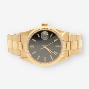 Rolex Oyster Perpetual Date oro caja y documento