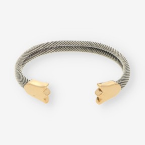 Esclava tulipÃ¡n acero y oro TOUS