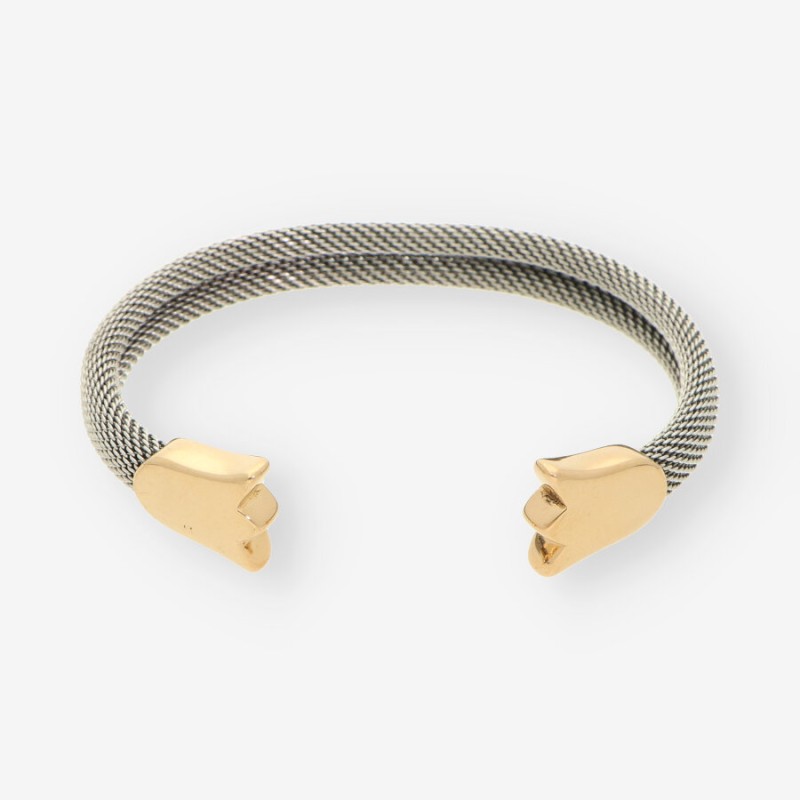 Esclava tulipán acero y oro TOUS