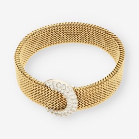 Pulsera oro blanco y amarillo 18kt con brillantes