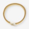 Pulsera oro bl./ama. y brillantes