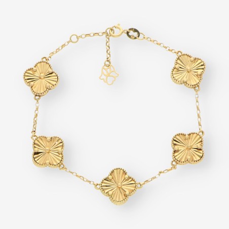 Pulsera Trebol oro 18kt