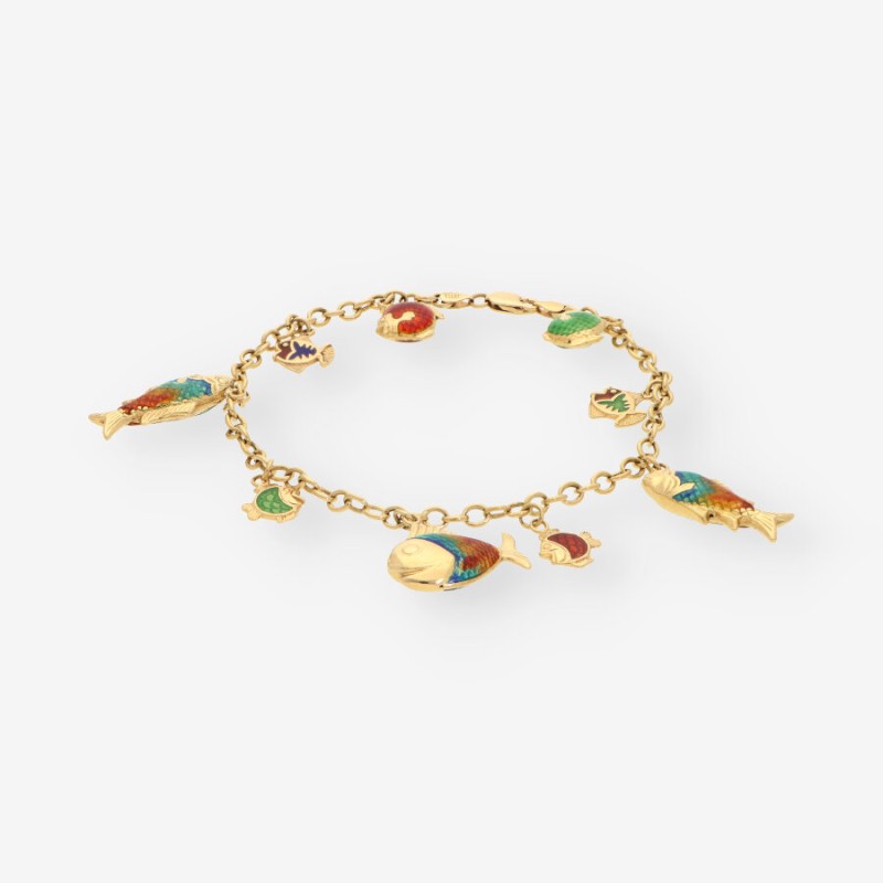 Pulsera peces oro