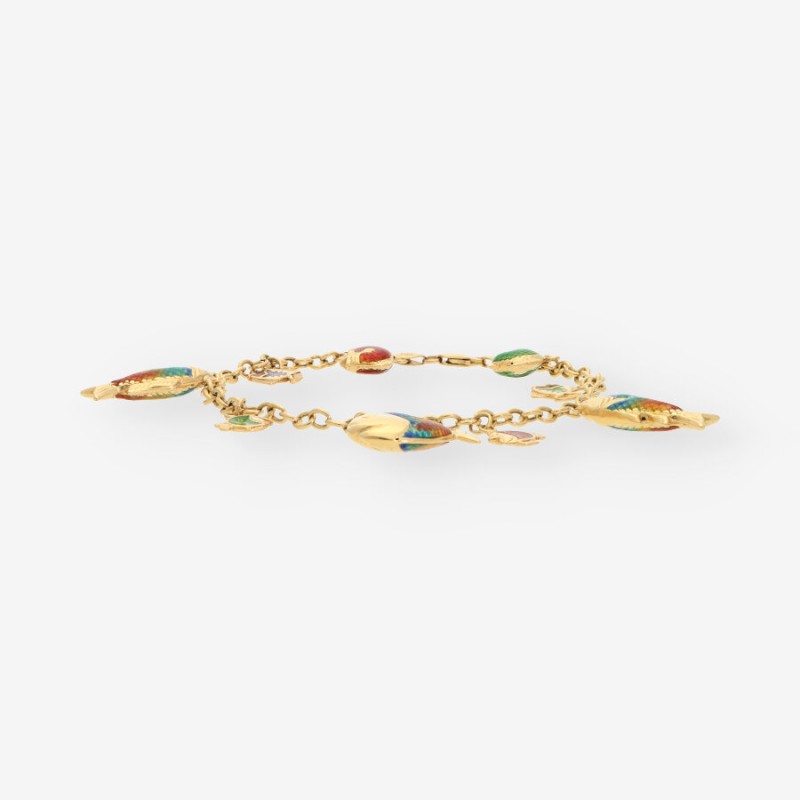 Pulsera peces oro