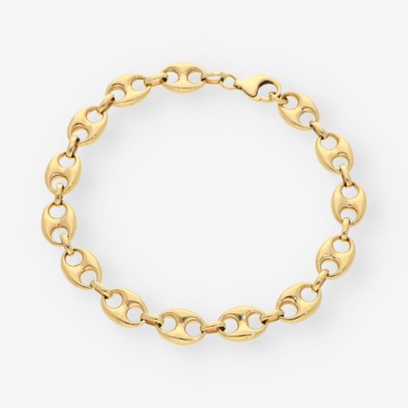 Pulsera de calabrotes en oro 18kt