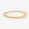Pulsera hueca barbada oro