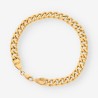 Pulsera hueca barbada oro