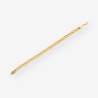 Pulsera hueca barbada oro