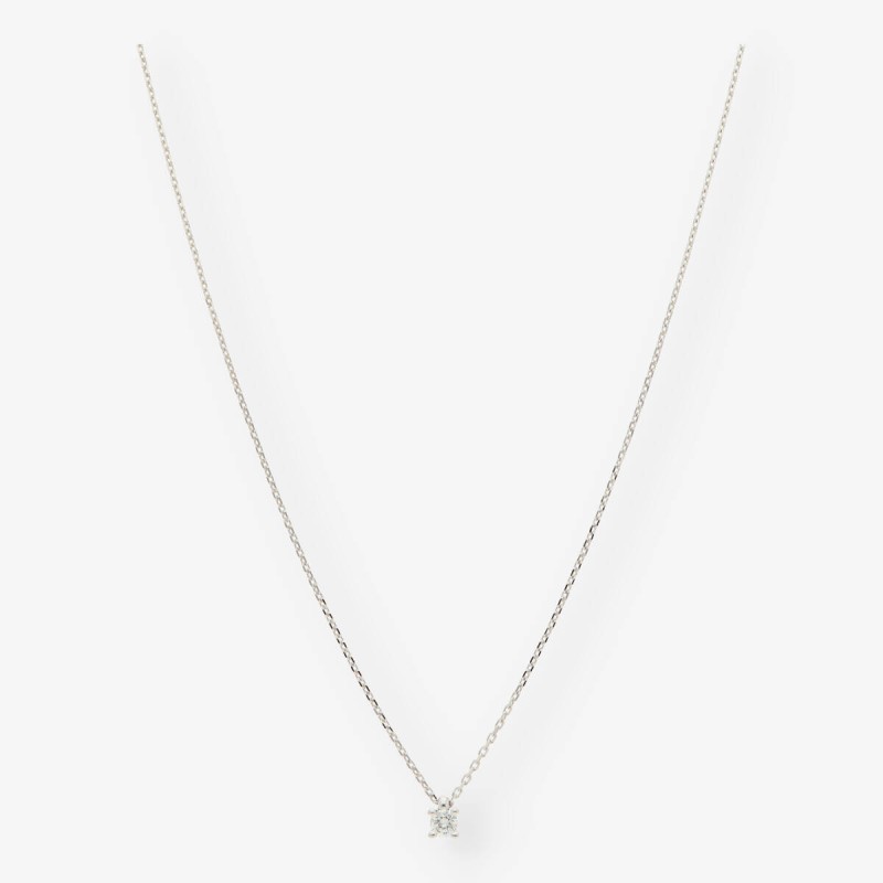 Colgante en oro blanco 18kt con brillante NUEVO