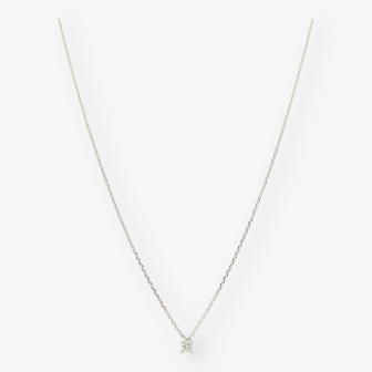 Colgante en oro blanco 18kt con brillante NUEVO