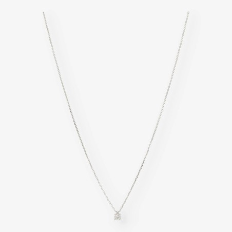 Colgante en oro blanco 18kt con brillante NUEVO