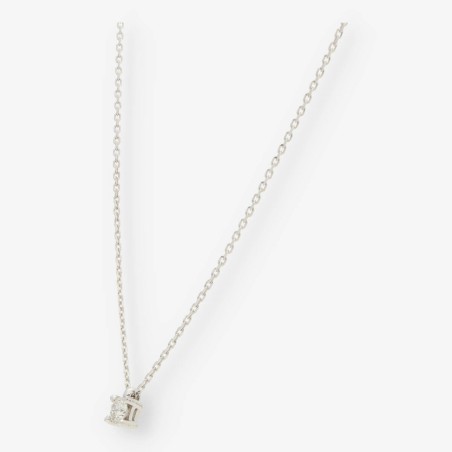 Colgante en oro blanco 18kt con brillante NUEVO 0,20