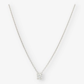 Colgante en oro blanco 18kt con brillante NUEVO 0,25