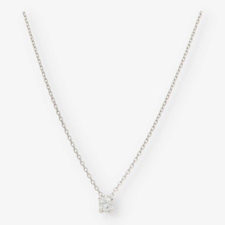 Colgante en oro blanco 18kt con brillante NUEVO 0,25