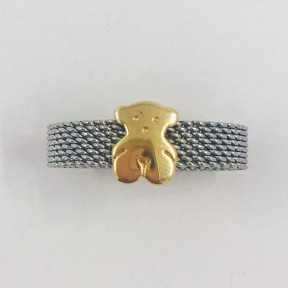 Anillo en acero y oro Tous.