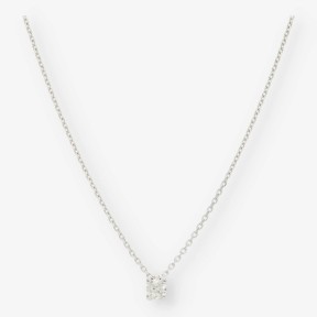 Colgante en oro blanco 18kt con brillante NUEVO 0,35