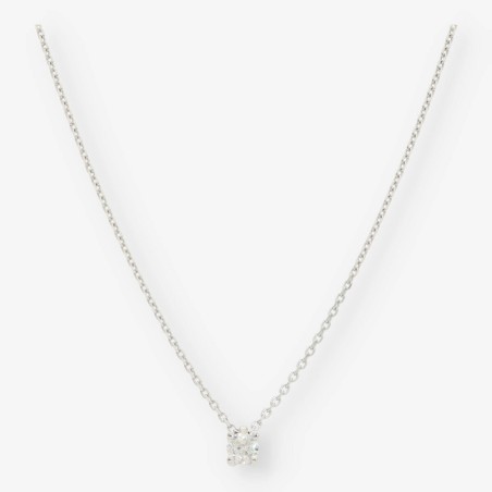 Colgante en oro blanco 18kt con brillante NUEVO 0,35