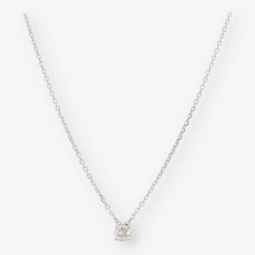Colgante en oro blanco 18kt con brillante NUEVO 0,45