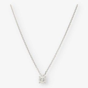 Colgante en oro blanco 18kt con brillante NUEVO 0,50