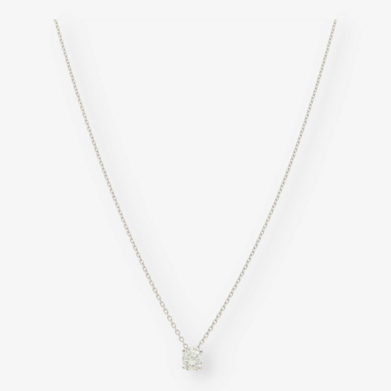 Colgante en oro blanco 18kt con brillante NUEVO 0,60