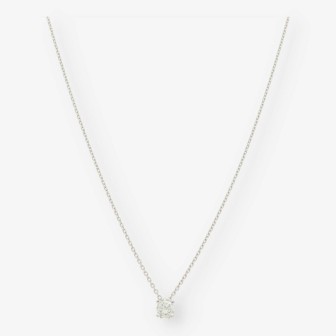Colgante en oro blanco 18kt con brillante NUEVO